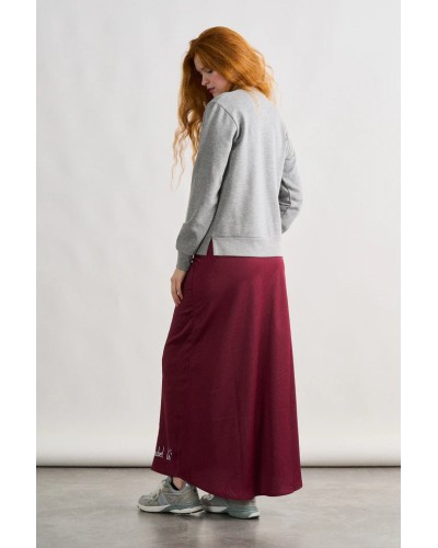 FALDA SATINADA BURGUNDY ANABEL LEE