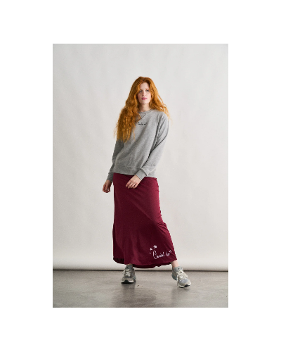 FALDA SATINADA BURGUNDY ANABEL LEE