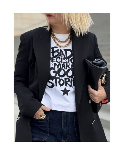 CAMISETA BLANCA BAD DECISIONS NOC THE BRAND