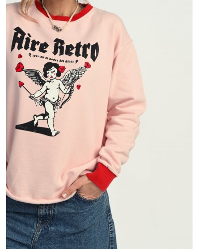 Sudadera Rosa “Cupida” Aire Retro – Súper Calentita y Estilo Vintage