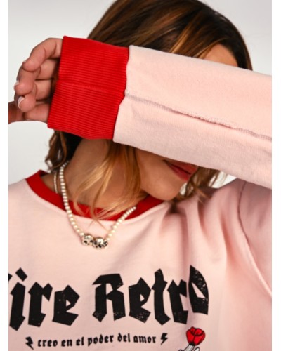 Sudadera Rosa “Cupida” Aire Retro – Súper Calentita y Estilo Vintage