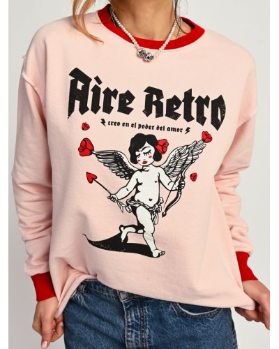 Sudadera Rosa “Cupida” Aire Retro – Súper Calentita y Estilo Vintage