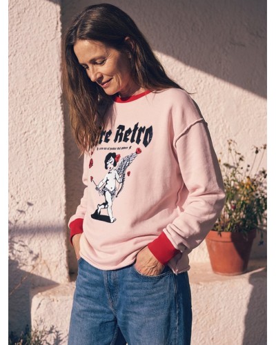 Sudadera Rosa “Cupida” Aire Retro – Súper Calentita y Estilo Vintage