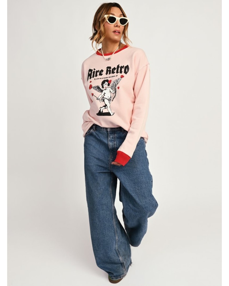 Sudadera Rosa “Cupida” Aire Retro – Súper Calentita y Estilo Vintage