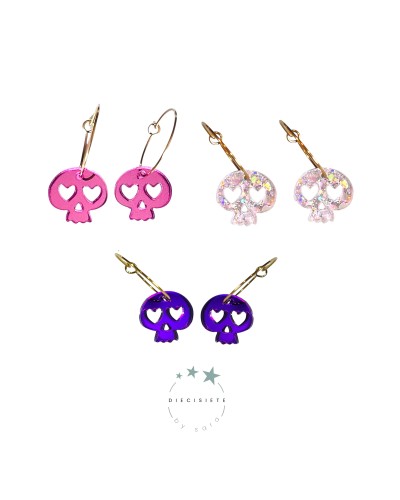 Pendientes Aro Skull - 17 BY SARA