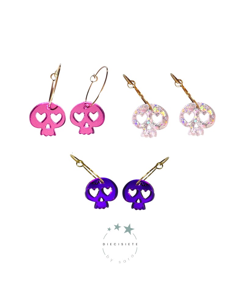 Pendientes Aro Skull - 17 BY SARA