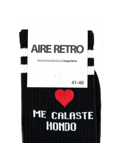 CALCETINES ME CALASTE HONDO NEGRO AIRE RETRO