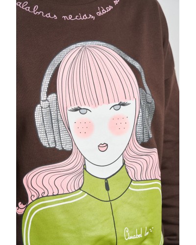 SUDADERA BLA BLA BLA ANABEL LEE