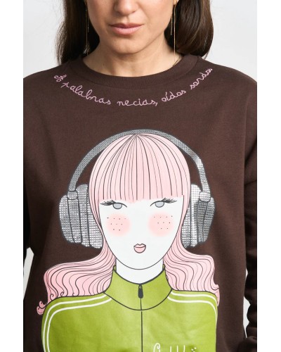 SUDADERA BLA BLA BLA ANABEL LEE