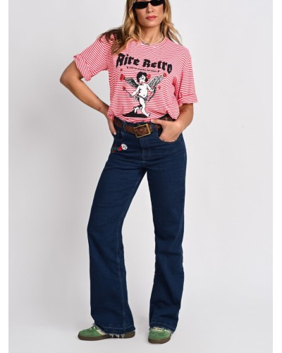 CAMISETA "CUPIDA" RAYAS AIRE RETRO