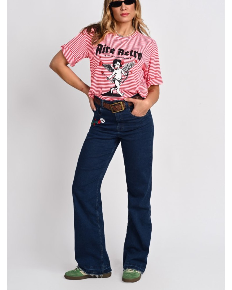 CAMISETA "CUPIDA" RAYAS AIRE RETRO