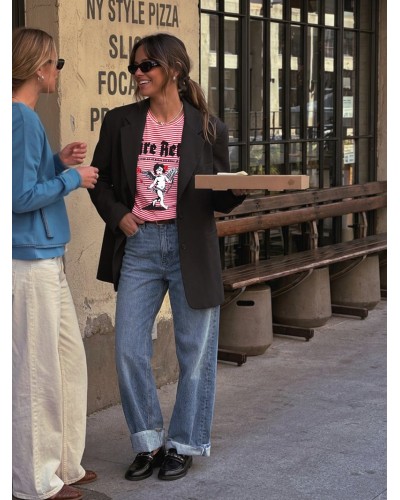 CAMISETA "CUPIDA" RAYAS AIRE RETRO