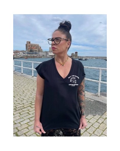 CAMISETA OVERSIZE BÁSICA SKULL NEGRA NOC THE BRAND