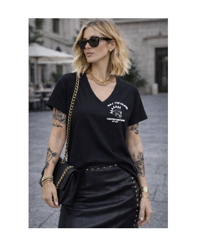 CAMISETA OVERSIZE BÁSICA SKULL NEGRA NOC THE BRAND