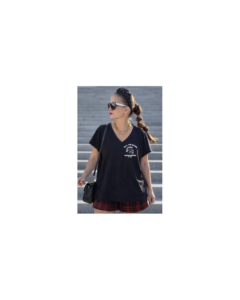 CAMISETA OVERSIZE BÁSICA SKULL NEGRA NOC THE BRAND