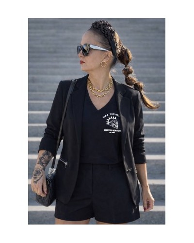 CAMISETA OVERSIZE BÁSICA SKULL NEGRA NOC THE BRAND