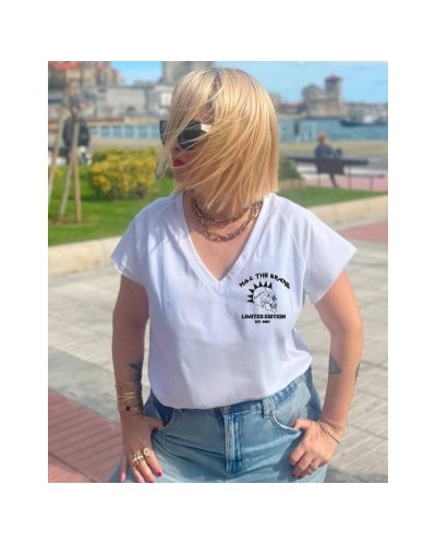 CAMISETA OVERSIZE BÁSICA SKULL BLANCA NOC THE BRAND