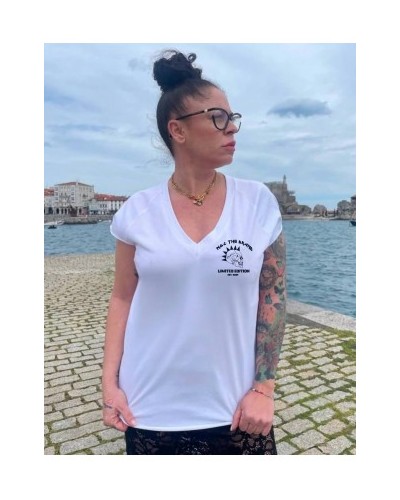 CAMISETA OVERSIZE BÁSICA SKULL BLANCA NOC THE BRAND