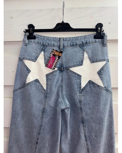 JEANS WHITE STAR WIDE LEG
