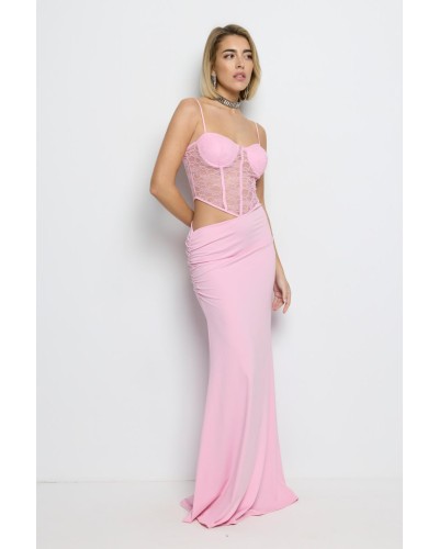 VESTIDO ENCAJE ROSÉ
