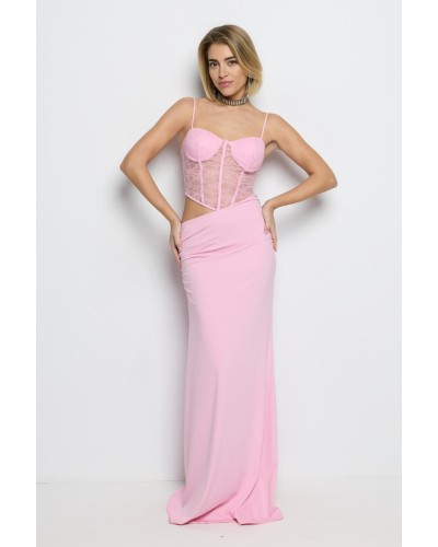 VESTIDO ENCAJE ROSÉ