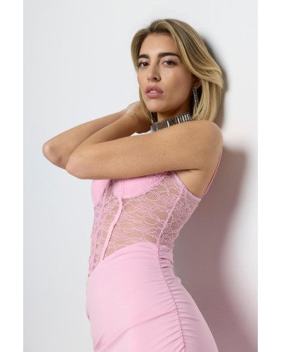VESTIDO ENCAJE ROSÉ