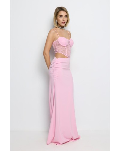 VESTIDO ENCAJE ROSÉ