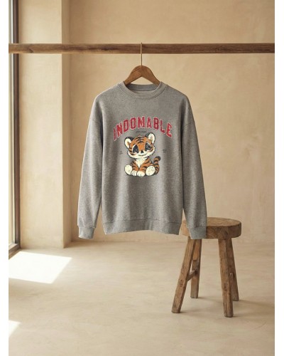 SUDADERA GRIS CUQUI AIRE RETRO