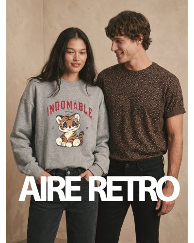 SUDADERA GRIS CUQUI AIRE RETRO