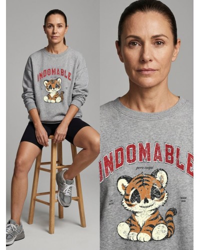 SUDADERA GRIS CUQUI AIRE RETRO