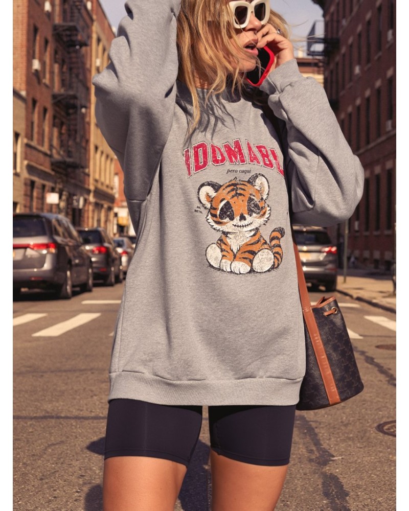 SUDADERA GRIS CUQUI AIRE RETRO