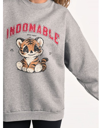 SUDADERA GRIS CUQUI AIRE RETRO