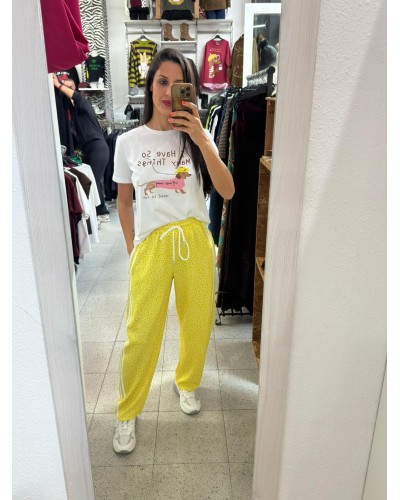 PANTALON INSPIRACIÓN ADI ANIMAL PRINT AMARILLO