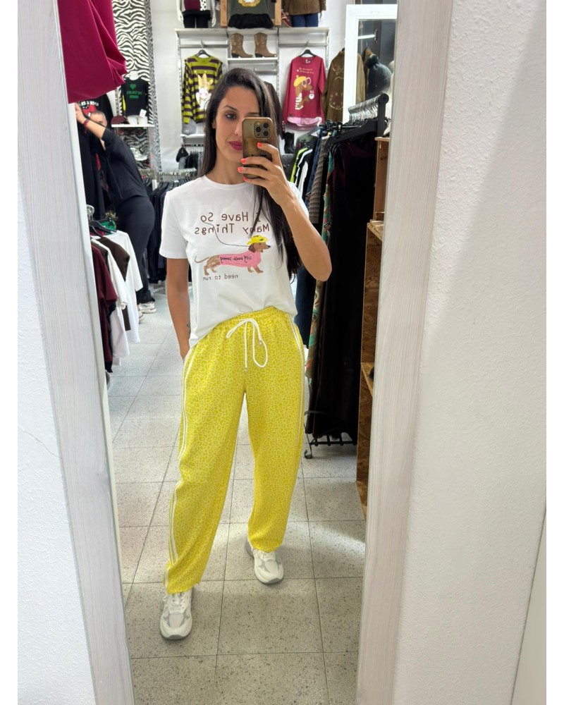 PANTALON INSPIRACIÓN ADI ANIMAL PRINT AMARILLO