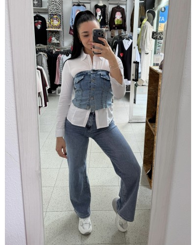 "Pantalón Vaquero Push Up con Estrellas - Jeans Elásticos 'Star'".