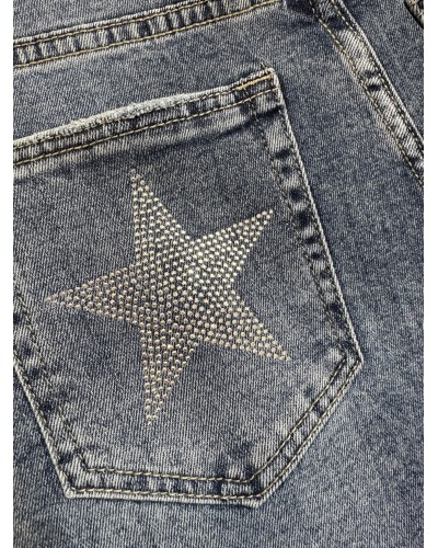 "Pantalón Vaquero Push Up con Estrellas - Jeans Elásticos 'Star'".