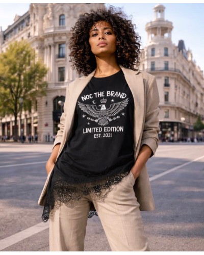 Camiseta Eagle Asymmetric NOC The Brand - Camiseta Rockera Mujer