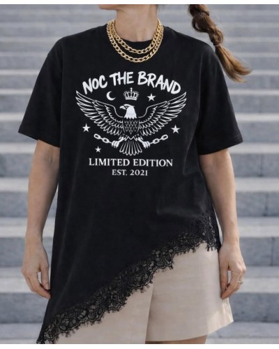 Camiseta Eagle Asymmetric NOC The Brand - Camiseta Rockera Mujer