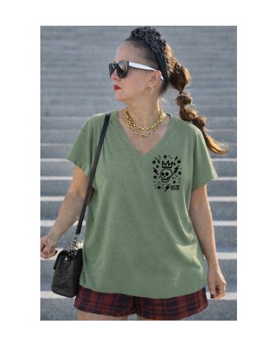 CAMISETA OVER BASIC SKULL VERDE CLARO NOC THE BRAND
