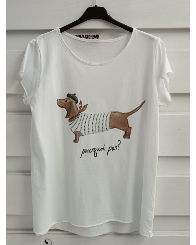 CAMISETA PERRITO PARISINO