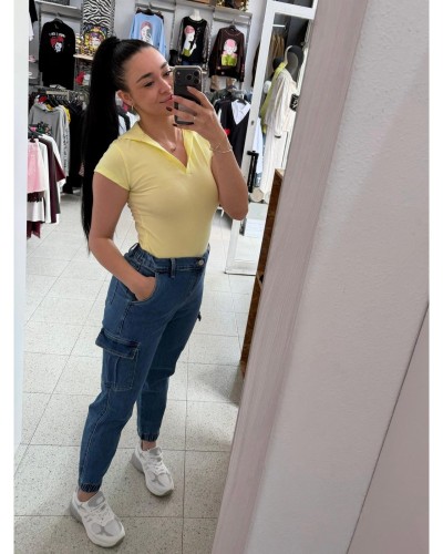 Jeans Cargo Mujer - Estilo Urbano y Confort | Pensando en Ti