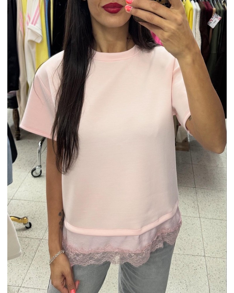 CAMISETA ENCAJE COLORES