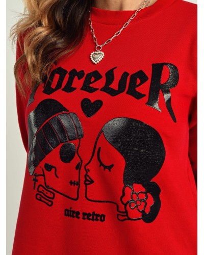 Vestido Rojo Forever Blonda Aire Retro | Envío Rápido - Pensando en Ti