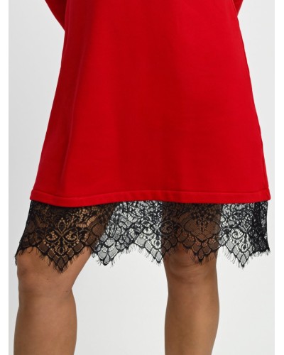 Vestido Rojo Forever Blonda Aire Retro | Envío Rápido - Pensando en Ti