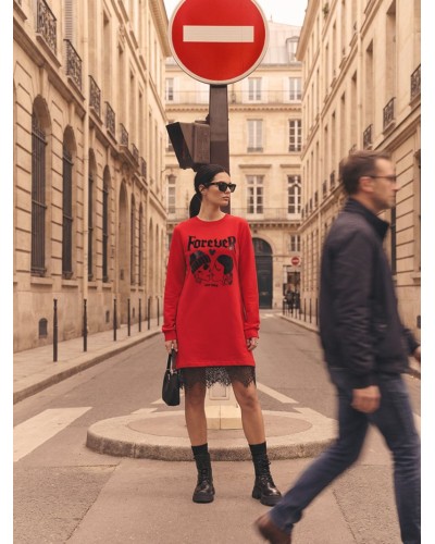 Vestido Rojo Forever Blonda Aire Retro | Envío Rápido - Pensando en Ti