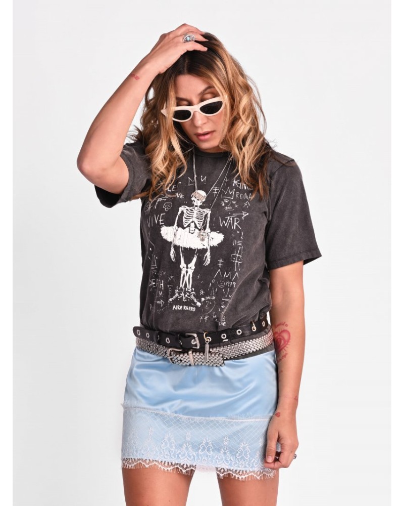 Camiseta Fade Out Ballet Aire Retro | Look Bohemio & Rock - Pensando en Ti