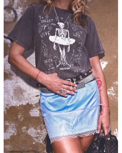 Camiseta Fade Out Ballet Aire Retro | Look Bohemio & Rock - Pensando en Ti