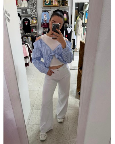JEANS PALAZO WHITE