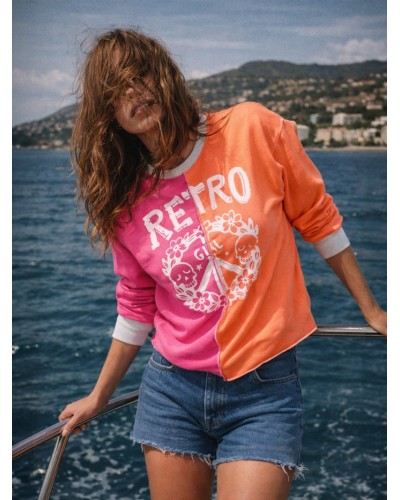 SUDADERA "RETRO GIRL" BICOLOR AIRE RETRO