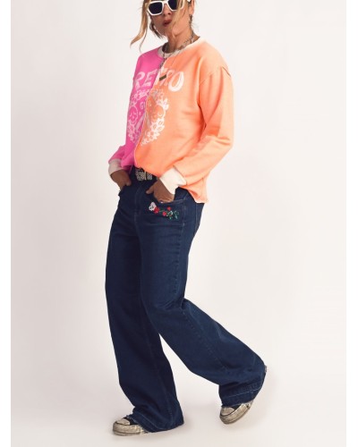 SUDADERA "RETRO GIRL" BICOLOR AIRE RETRO